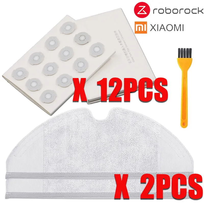 15pcs Подходит для Xiaomi Roborock S50 S51 S5 S55 робот пылесос 2 запасные части комплекты тряпка для уборки резервуар для воды фильтр для замены - Цвет: 15pcs