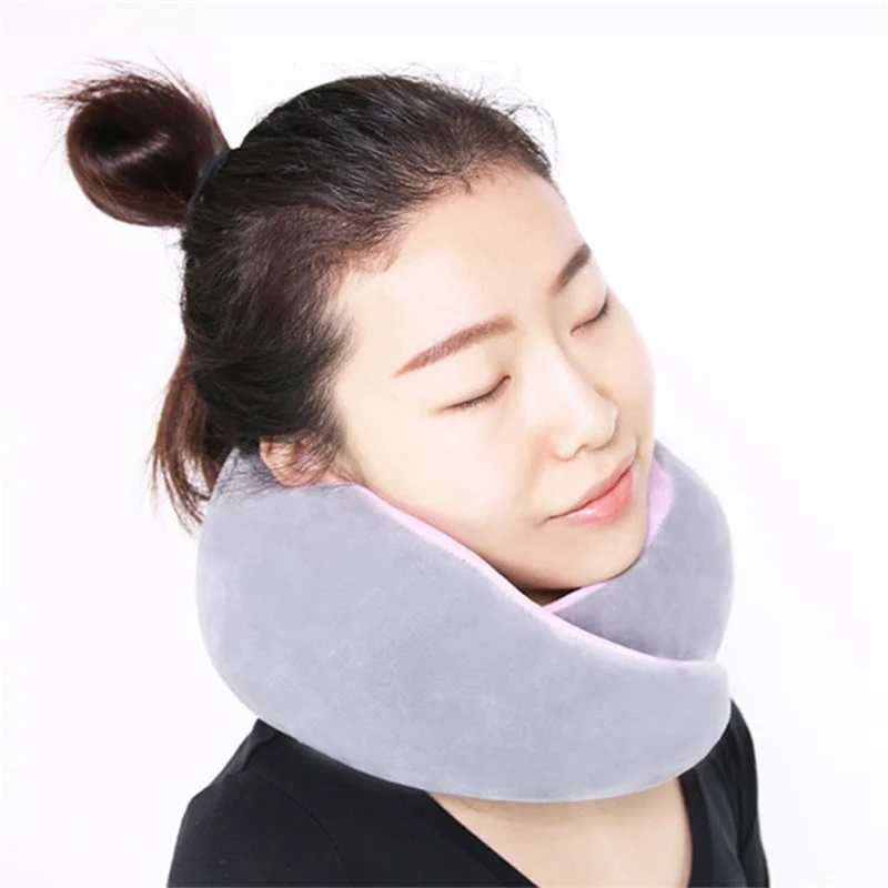 1Pcs U-Shape Travel Pillow for Airplane Neck Pillow Travel Accessories Comfortable Nursing Pillows for Sleep Home Textile