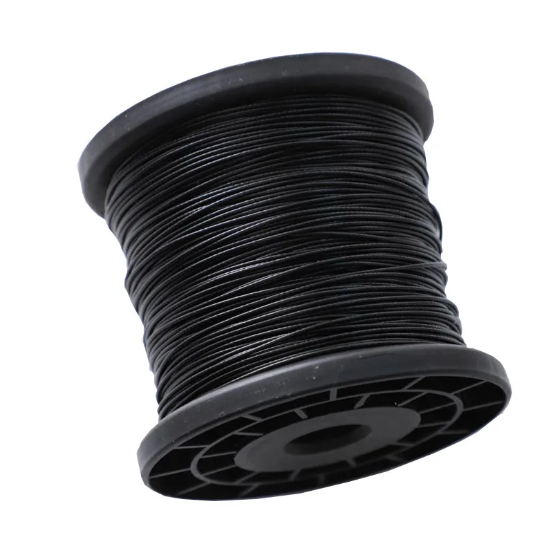 Black PVC Plastic Coated Stainless Steel 304 Wire Rope Cable 0.38MM-6MM Total Diameter HQ BR01 stainless steel wire rope steel wire rope
