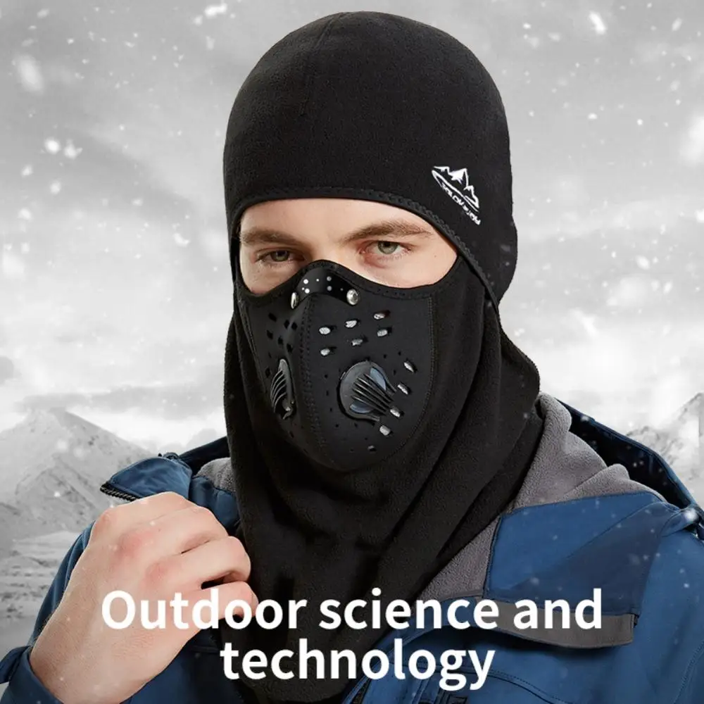

Aolikes Hood Winter Face Mask Motorcycle Face Shield Ski Waterproof Thermal Fleece Face Mask With Breathable Vents