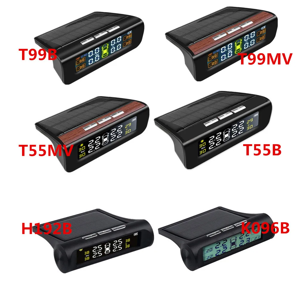 ЖК-дисплей автомобиля TPMS сигнализация давления в шинах солнечная мощность USB монитор давления в шинах Система Авто Бар Psi мониторинг в реальном времени