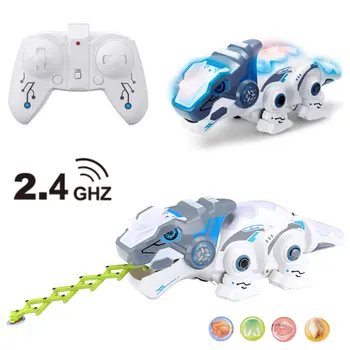 

Electric Dinosaur Toy Remote Control Animal Color Changing Sound 2.4G RC Pet Intelligent Animal Robot Kit Kids Toys For Children