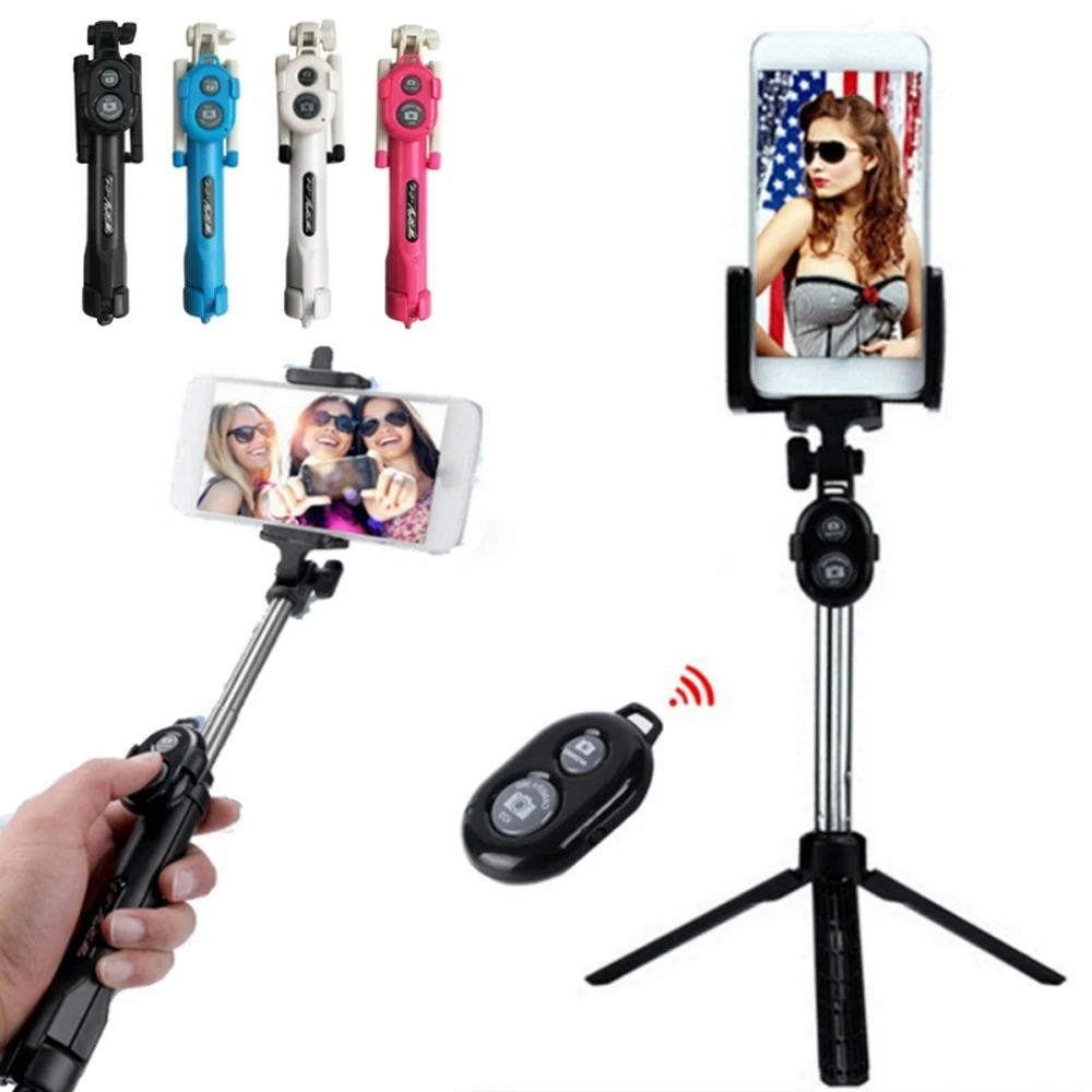 

Handheld Cellphone Tripod Extendable Selfie Wireless BT Remote Control Shutter for Smartphone Self-portrait Artifact