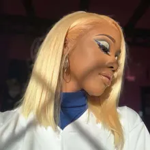 Mechones de cabello humano liso Remy brasileño con cierre, mechones de pelo negro perla rubio miel, 613 mechones, envío gratis