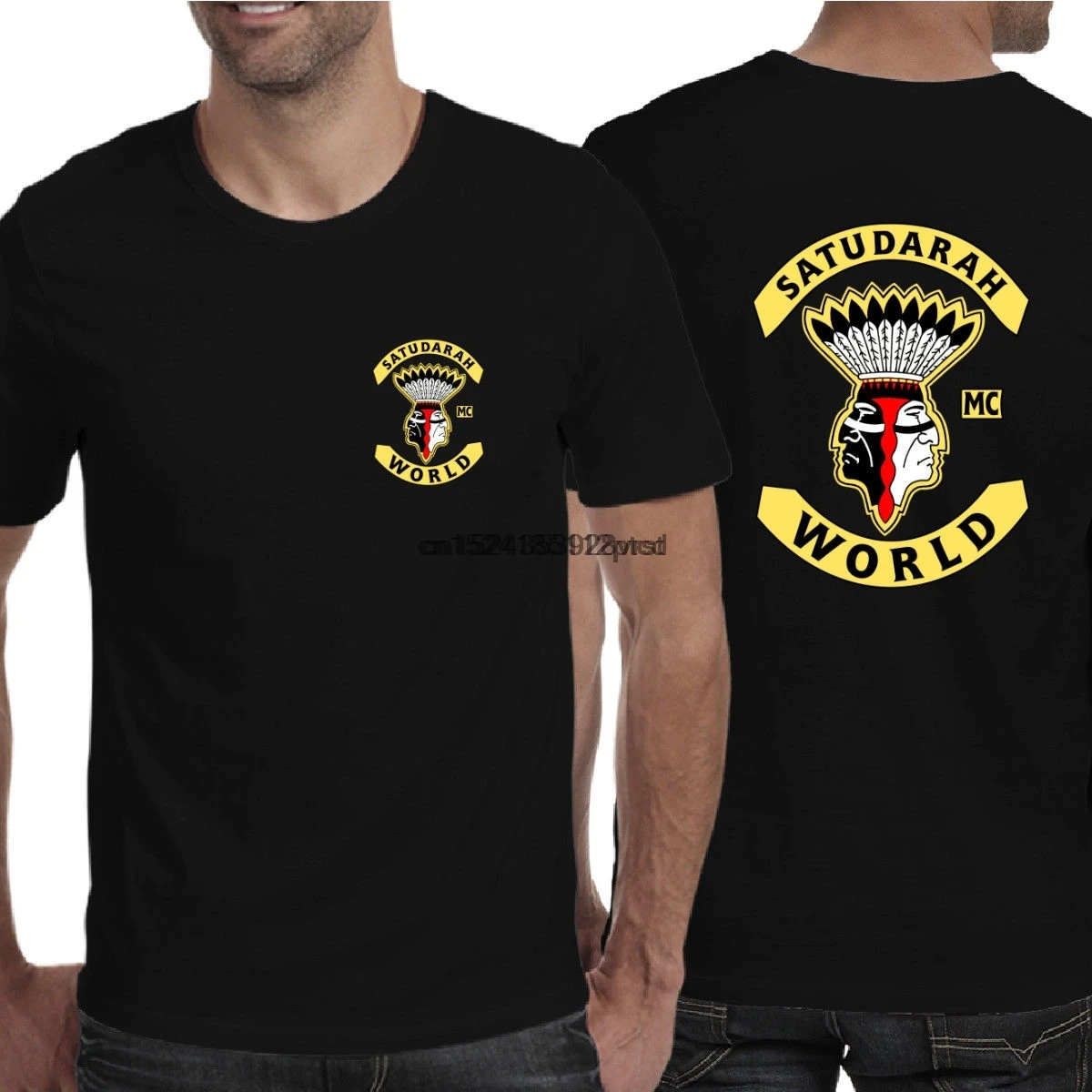 

Satudarah MC World Motorcycle Mens T-Shirt Adult