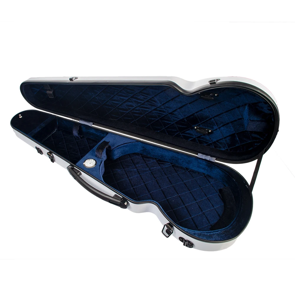 

Hot New High-quality Fiberglass Full Size Violin Hard Case for 4/4 Violins Fiddles Built-in Hygrometer with Carry Handle Straps
