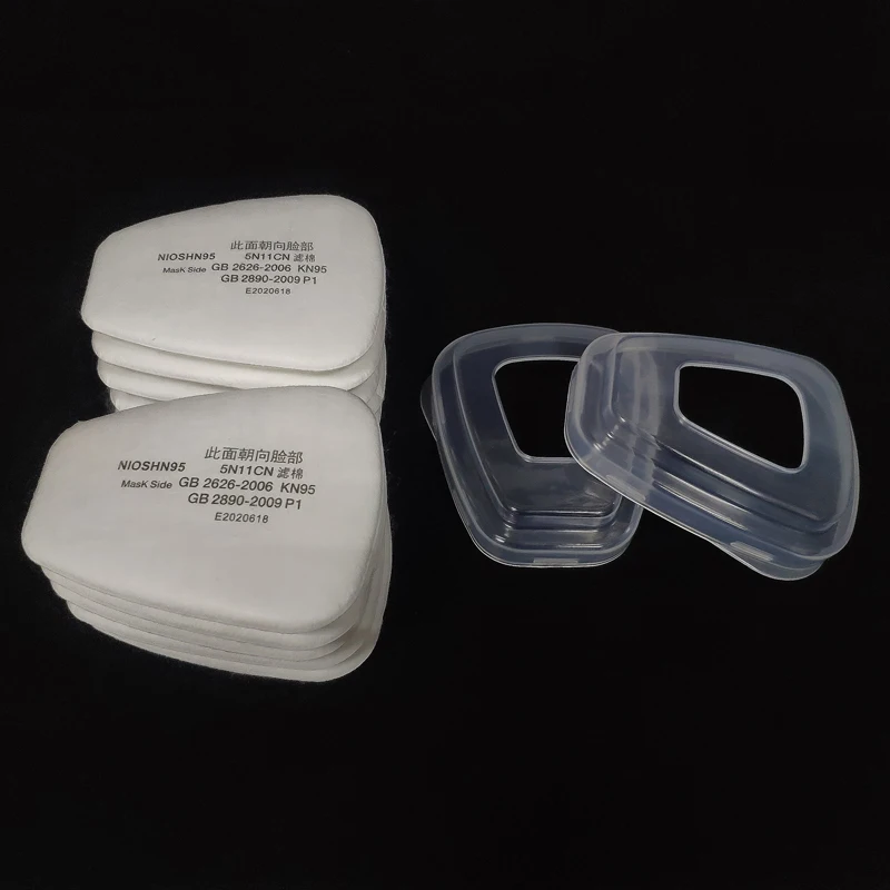 10/20/30 pçs 5n11 algodão filtros 501 cobertura filtros substituíveis para 6001/6002/6003/6200/7502/6800 gás à prova de poeira máscara acessórios