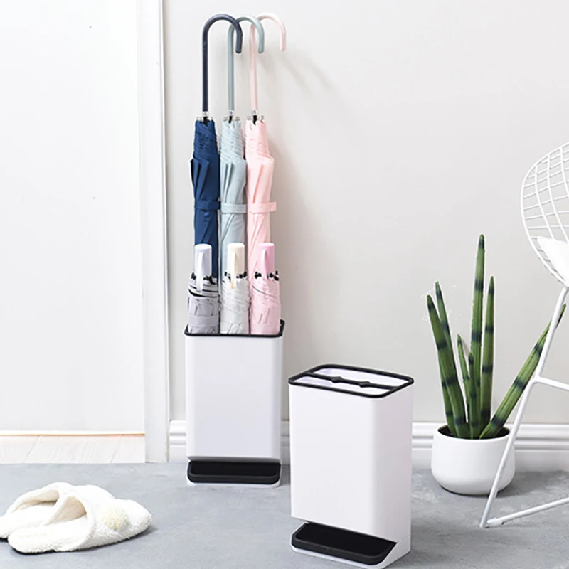 

Hot Sale Stand For Umbrella Stand Holder Storage Rack Plastic Detachable Water-Proof Nordic Wind Six-Hole Long Handle Black