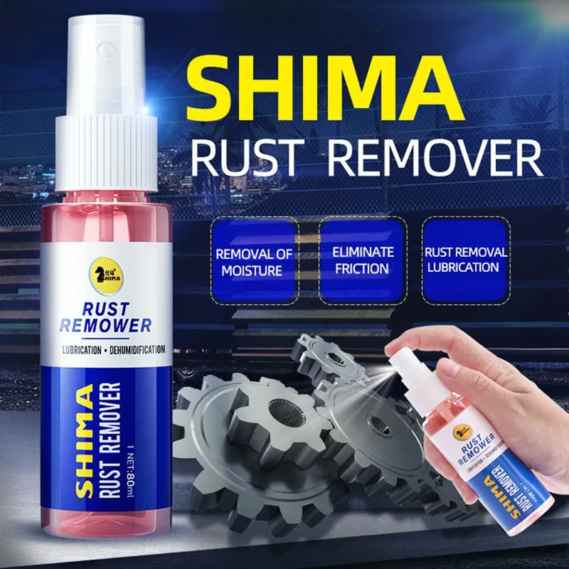 80ml Rust Remover Window Rust-proof Lubrication Inhibitor Wheel Hub Screw Derusting Spray for Metal Parts Car Maintenance Clean