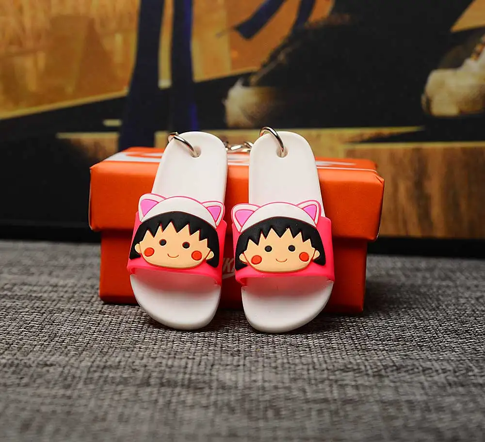 a pair w box Дропшиппинг DIY 3D тапочки брелок рюкзак ювелирные изделия креативный подарок на день рождения Пары Рождественский тапок брелки - Цвет: a pair w box