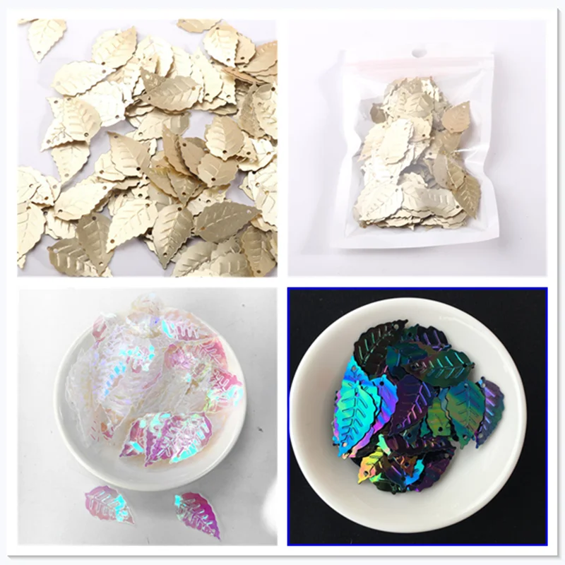 LIUXIN Pailletten 150 Stück 9x15mm - Oval Pailletten Für DIY Nähen