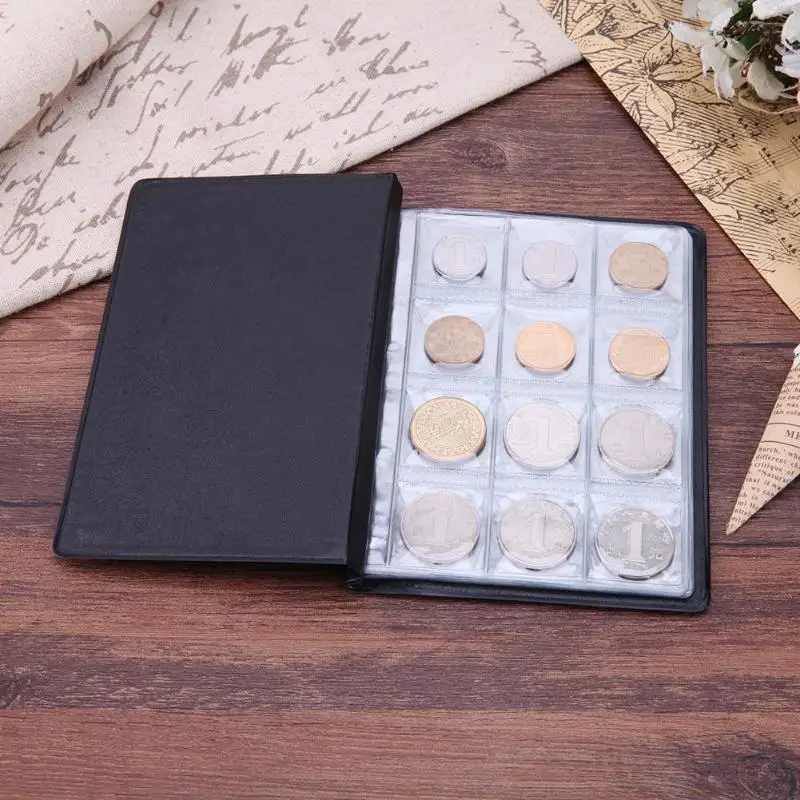 

120 Pockets PVC Coin Album Holders 10 Pages DIY Album Holder Collection Book Pockets Storage Coin Collection Storage Colorful