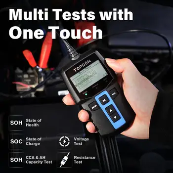 

TOPDON BT100 Car Battery Tester 12V Load Tester 100-2000 CCA Auto Battery Analyzer for Truck Motorcycle ATV SUV Boat Yacht