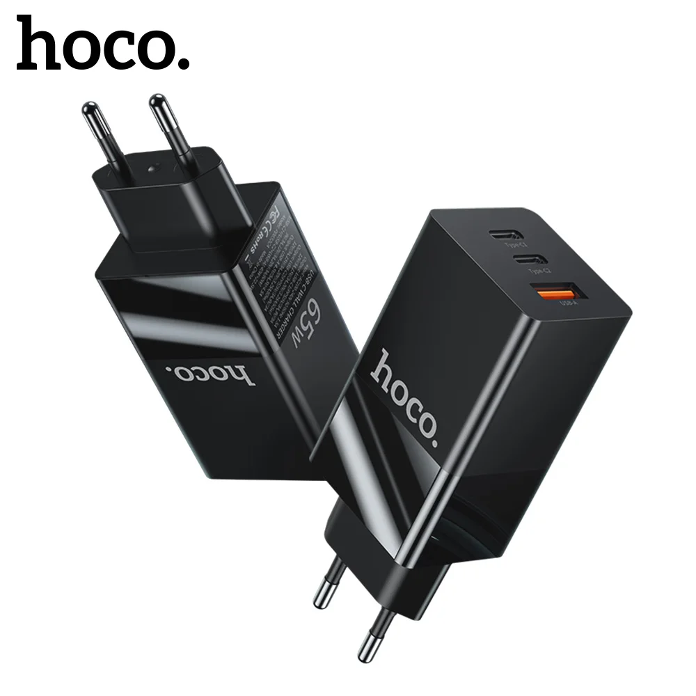 Беспроводное зарядное устройство HOCO 65 Вт Ган для быстрой зарядки Quick Charge 4 0 3 Тип C