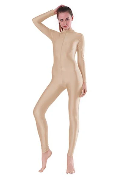 Tuta Intera Ensnovo In Spandex Dolcevita Con Cerniera - Per Danza E Costume