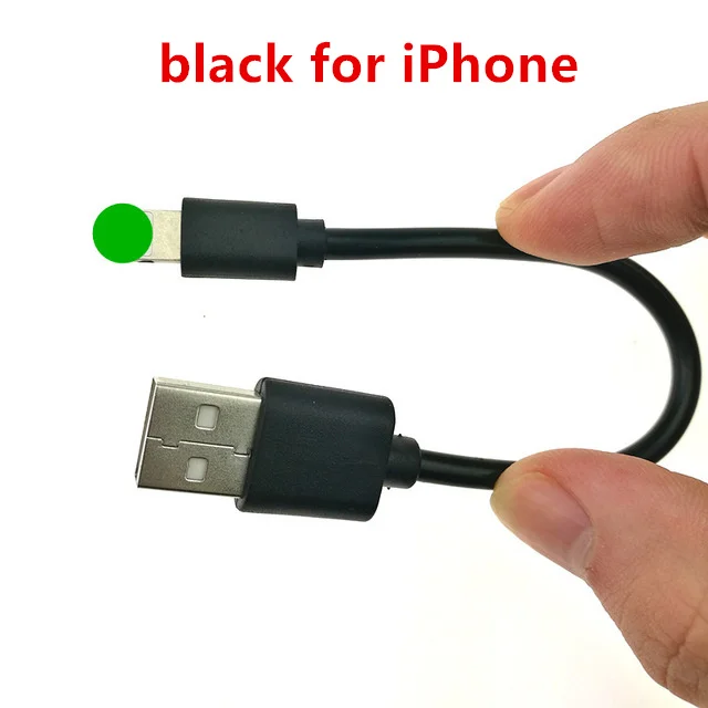 15 см короткий микро-usb кабель type-c зарядный кабель для Iphone 5S 6 6s 7 Plus Xiaomi samsung для huawei Android кабель для зарядного устройства - Цвет: black for iphone