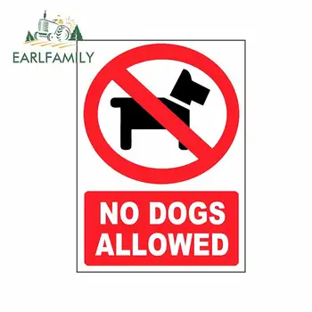 

EARLFAMILY 13cm x 9.5cm for No Dogs Allowed Waterproof Car Sticker Personality Decal Vinyl Material Car Accessories Decoration