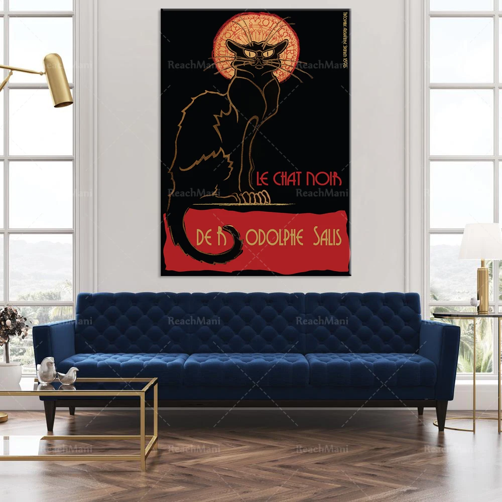 Le Chat Noir Rodolphe Salis Tour Giant French Cat Poster Decorazione Pittura