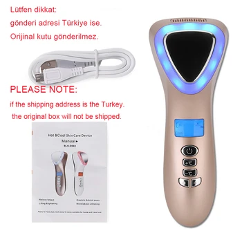 

Ultrasonic Cryotherapy Hot Cold Hammer Face Lifting Facial Massager LED Light Photon Skin Care Tool wrinkle remover machine