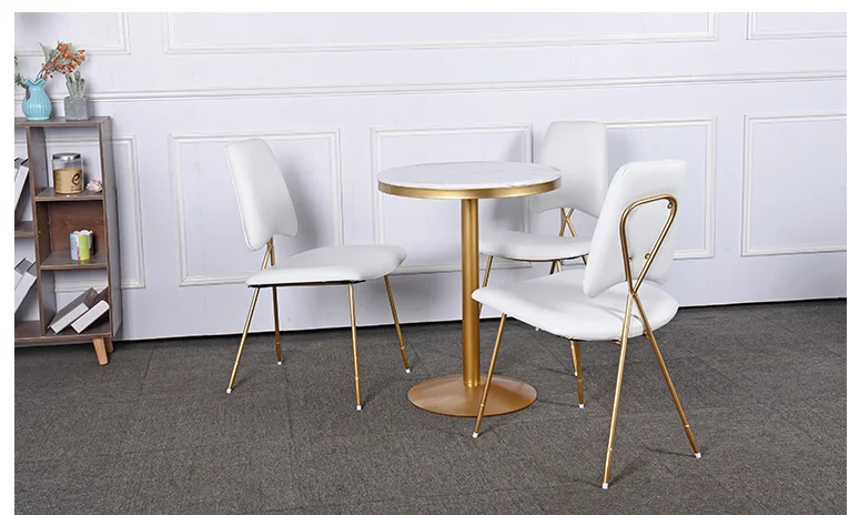 Leisure cafe negotiating table and chair combination marble net red shop restaurant small round table tea shop tables and chairs