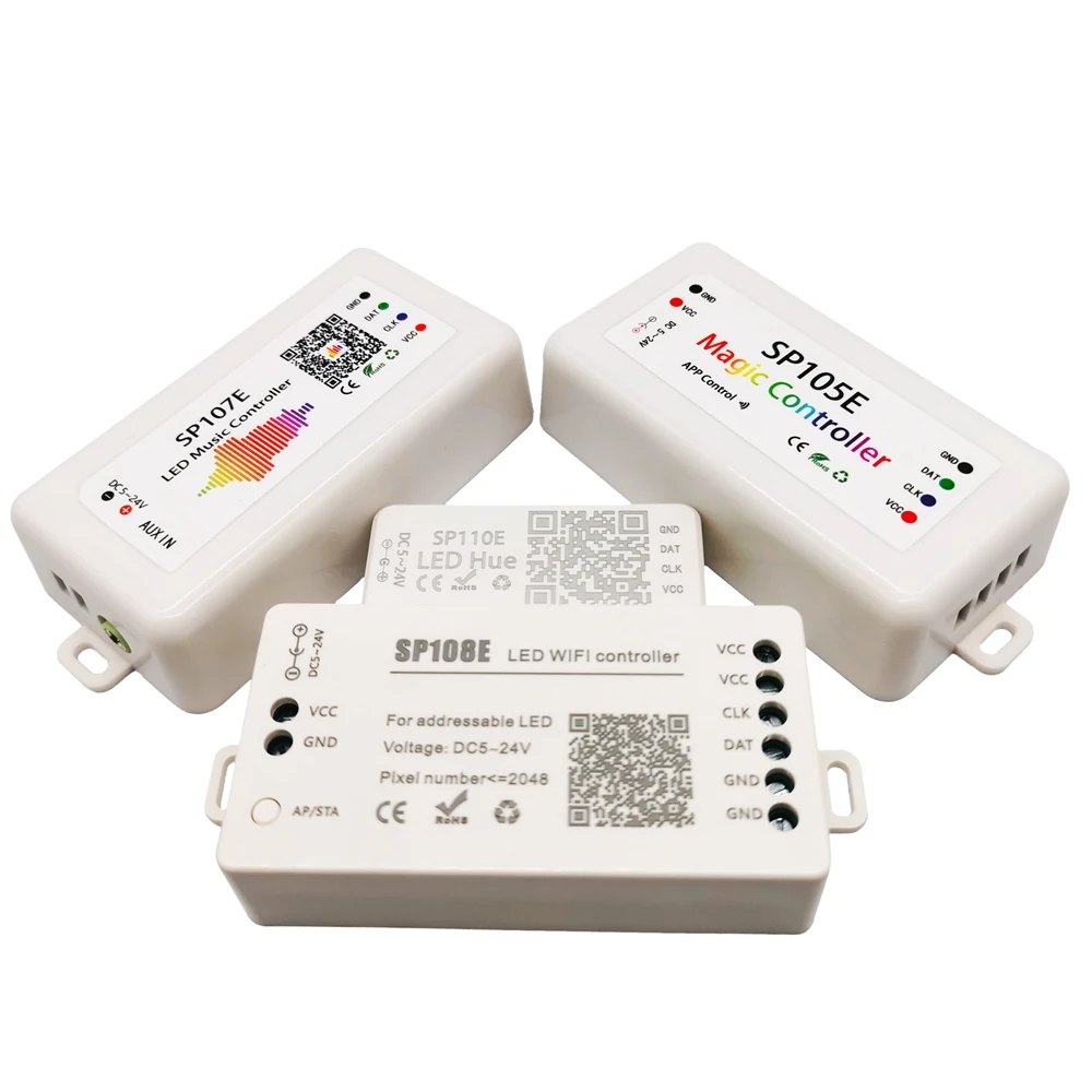 Музыкальный светодиодный контроллер Bluetooth Smart Wifi SP107E/SP108E/SP105E для индивидуального
