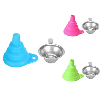 

3D Printer Accessories Resin Filter Cup Silicone Funnel Consumables Filter Funnels Metal Strainer for SLA