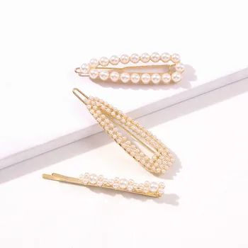 

Fashion New Style Women's Hairpin Set Imitation Pearl Hairclip Alloy Pins Barrette Bangs Clip Headdress Accessories Beauty Tools