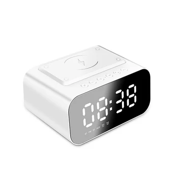 

Alarm Clock Radio With Bluetooth Speaker Alarm Clocks Bedside Battery Wireless Charger And Charger Led Display