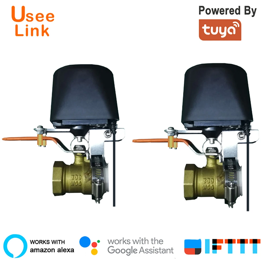  UseeLink WiFi Smart Gas/Valve 2pcs Smart Home Automation Control Valve for Gas Work with AlexaGoogl - 4000071800311