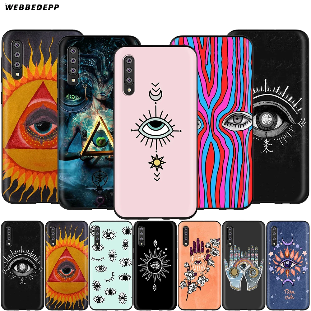 Webbedepp Gold Foil Evil Eye in Blush Case for Samsung Galaxy A2 J4 J6 J7 Duo J8 Core Prime 2018 A20E A70S | Мобильные телефоны и