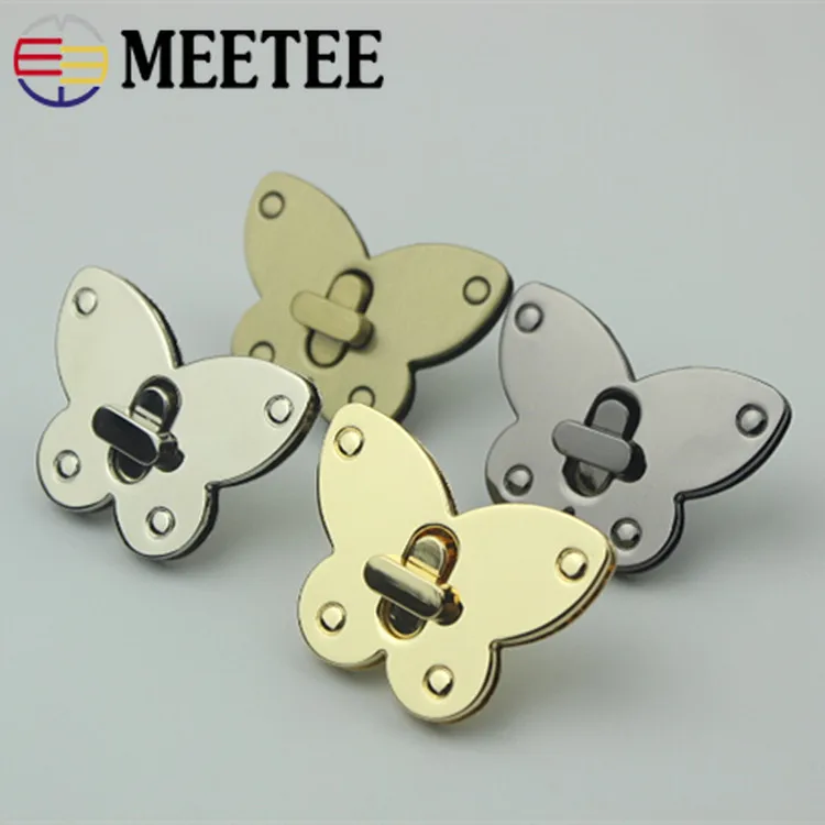 

Meetee 40x50mm 2/4Pcs Metal Twist Turn Locks Women Fashion Handbag Clasp Closure DIY Replacement Purse Hardware Accessories E6-7