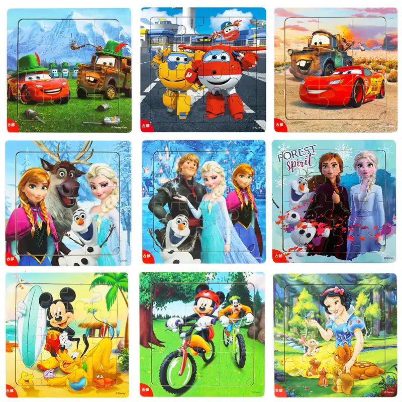 ディズニープリンセスシリーズ16個の子供教育玩具冷凍2木製パズルベビー子供幼児教育玩具 パズル Aliexpress