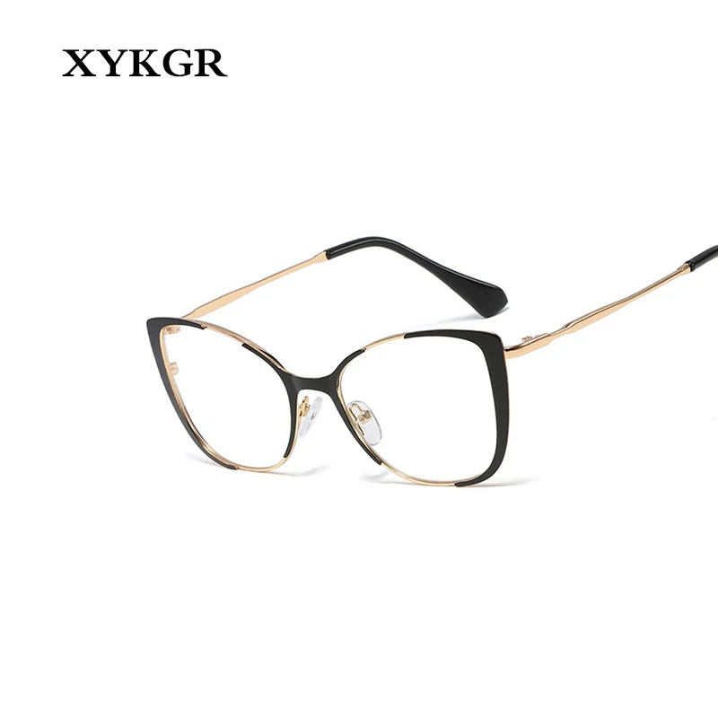 XYKGR, новинка, Ретро стиль, кошачьи глаза, Дамская трендовая подходящая оправа, дамские оптические очки для компьютера, оправа, дамские модные очки