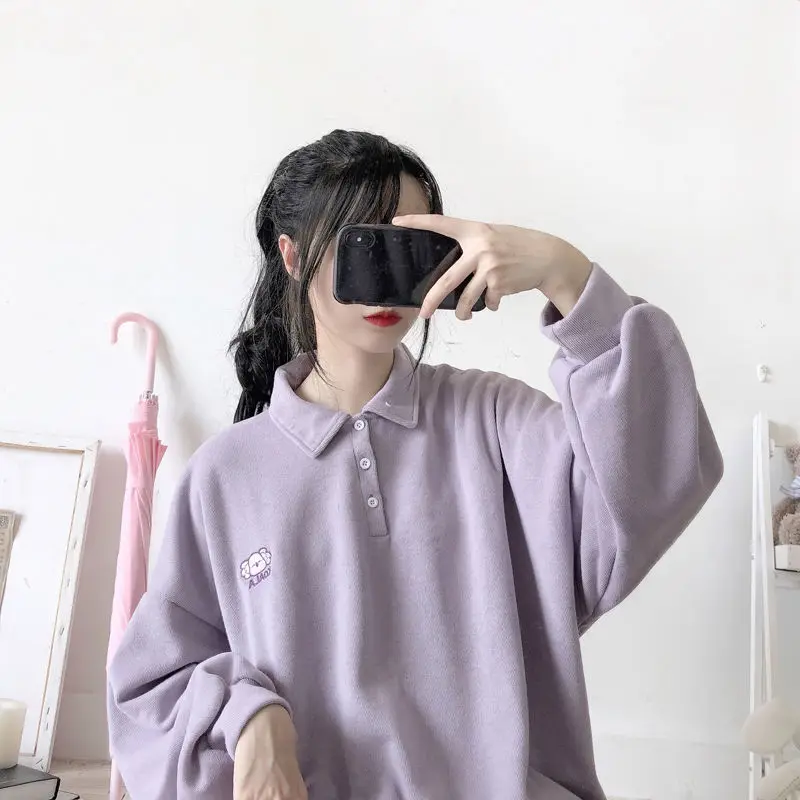 Harajuku Down Collar Sweatshirt