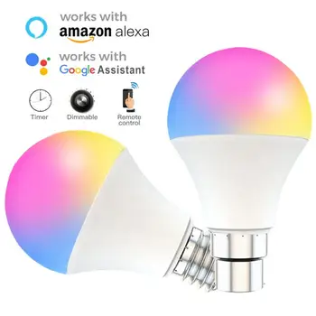 

Smart Light Bulb 15w Color Changing wifi Light B22 E27 RGB LED Bulb Dimmable Alexa Compatible Tuya Smart Life APP Google