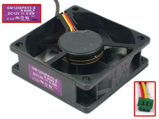 

SUNON GM1206PKV3-A R.B306.P DC 12V 0,6 W 3-проводной 60x60x20 мм вентилятор охлаждения сервера