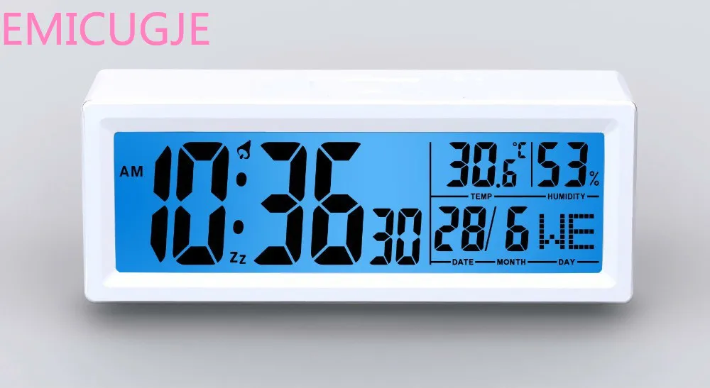 Snooze настольные часы цифровые термометрические настольные ЖК-цифровые часы с календарем с подсветкой прикроватные