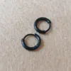 Black Plated Super Small 6mm Hoop Earrings 316 L Stainless Steel No Easy Fade Allergy Free 2