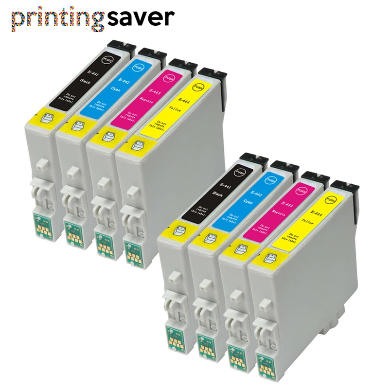 8x Совместимость T0441 T0442 T0443 T0444 чернильный картридж для принтера Epson Stylus C64 C66 C68 C86 +
