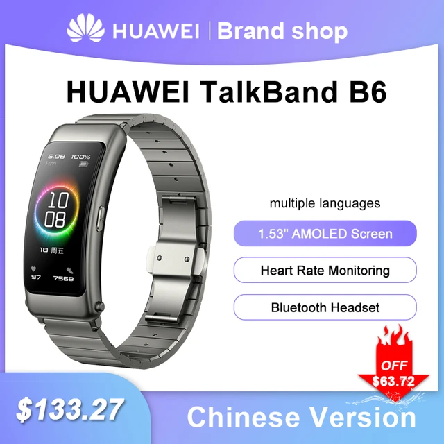 Huawei-talkband b6スマートウォッチ,通話機能,スポーツアクティビティ 