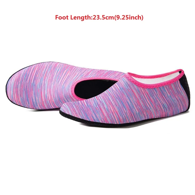 Striped Red L Женские, мужские, летние, для йоги, спорта, пляжа, водонепроницаемая обувь, камуфляж, принт, дайвинг, подводное плавание, Аква носки, для плавания, быстросохнущие, босиком Тапочки - Цвет: Striped Red L