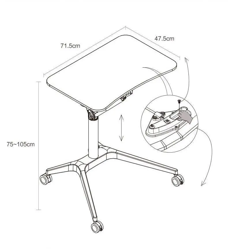 Pliante De Oficina Schreibtisch Escritorio Para ноутбук небольшой регулируемый ноутбук Стенд Mesa прикроватный компьютерный стол для учебы