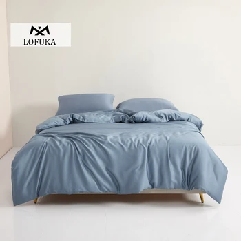 

Lofuka Noble Blue 100% Silk Bedding Set Beauty Healthy Silk Queen King Duvet Cover Bed Sheet Fitted Sheet Pillowcase For Sleep