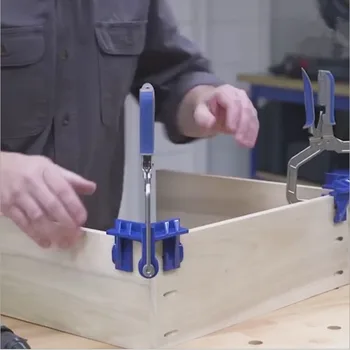 

Rugged 90 Degree Angle Right Angle Quick Fixed Punch Mounter Corner Clamp Miter Jigs Woodworking Tool Home Improvement