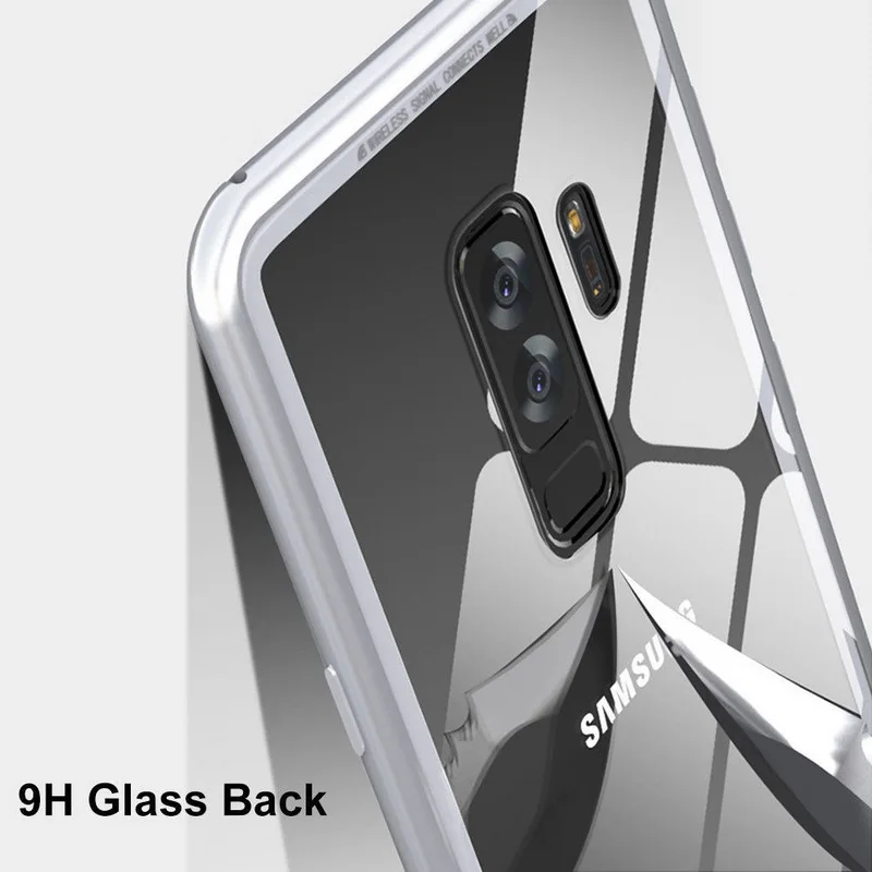 Магнитная Адсорбция металлический чехол для samsung Galaxy A50 A70 Примечание 10 9 8 S8 S9 S10 плюс S10e A40 A10 A20 A30 A7 A9 Стекло чехол