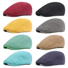 Мужские хлопковые теплые мягкие Гольф вождения берет газетчика шляпа таксиста зимняя плоская плюща Кепка