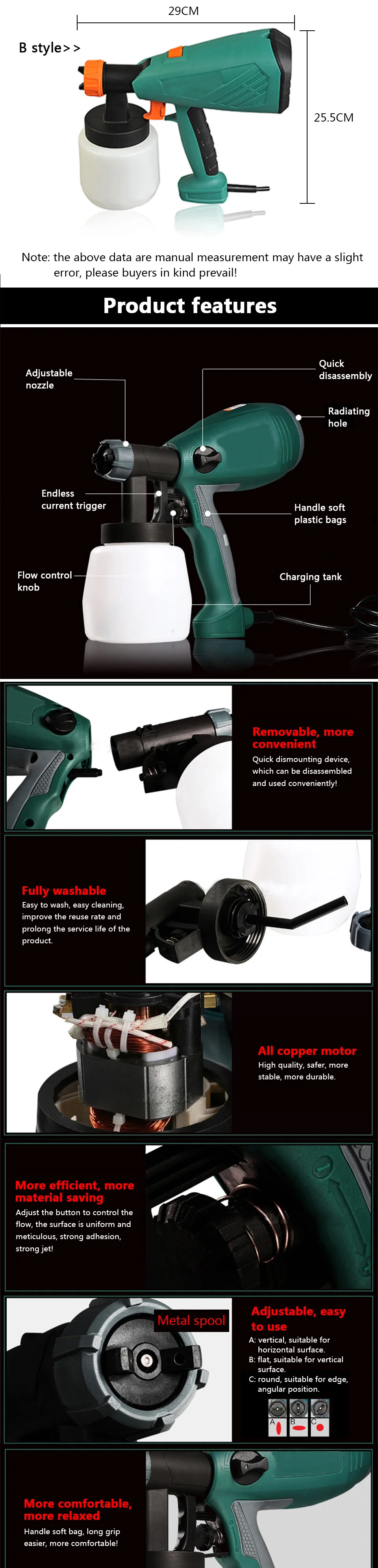 Автомобильный Электрический пистолет-распылитель с высоким уровнем распыления краски машина-распылитель для мебели автомобиля пистолет-распылитель