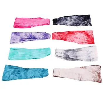 

8pcs Sport Sweatband Strechy Elastic Colorful Headwear for Gym