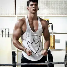 Спортивный жилет для тренировок и занятий фитнесом из чистого хлопка без рукавов с коротким рукавом