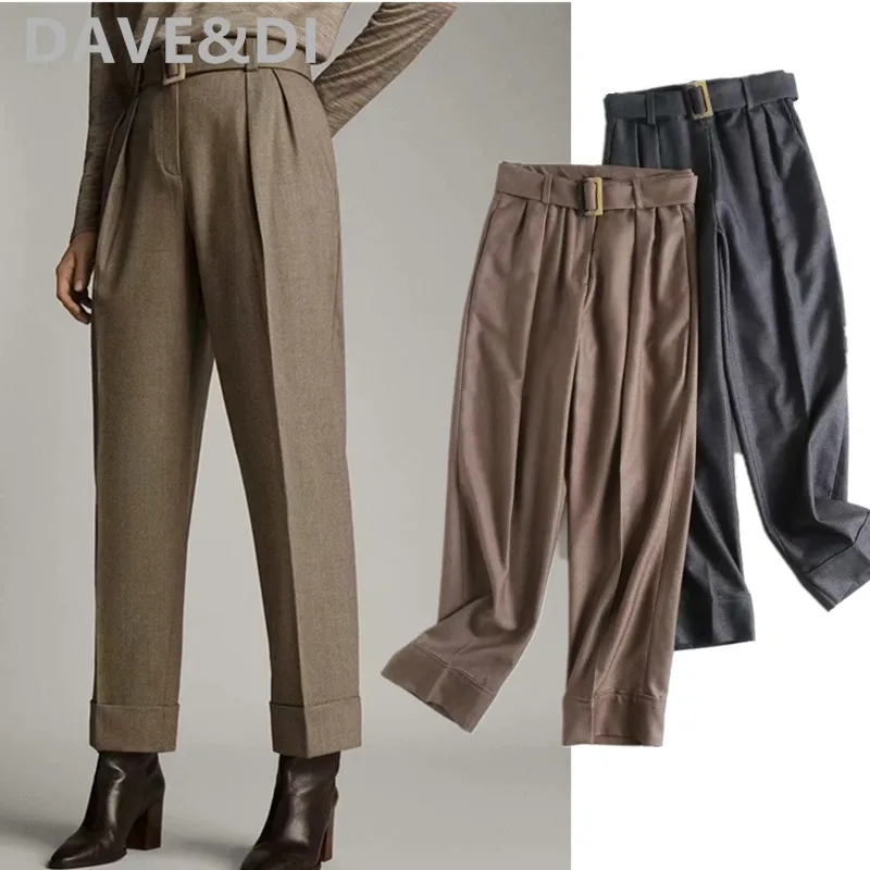 Jenny&Dave women pantalon femme trousers england office lady simple solid sashes high waist straight regular suits pants  sets new 2023 woman high waist lifted jeans extremely slim to hip ratio trousers jean pants cm yaya bayan kot pantolon ropa de mujer